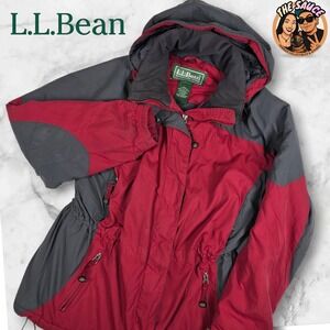 LL Bean Vintage Ski Jacket Womens Medium Primaloft Red Insulated Winter Coat‎